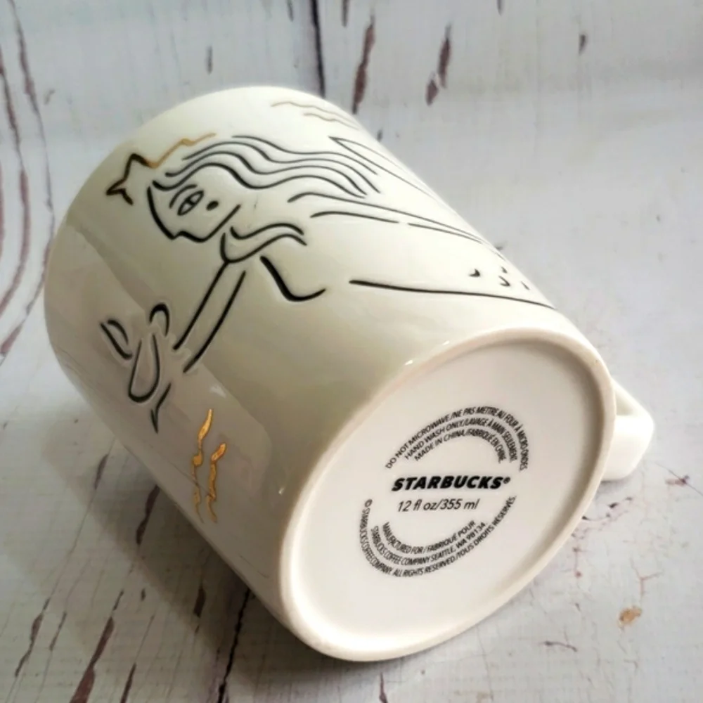 Starbucks mermaid white mug